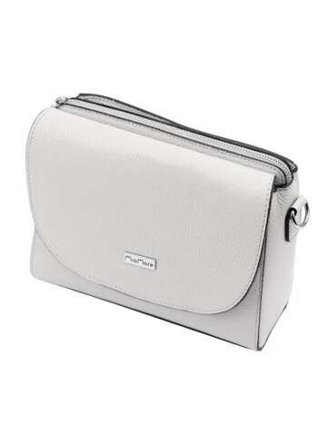 Torebka Damska Skórzana MiaMore 01-067 DOLLARO Popiel Listonoszka Crossbody