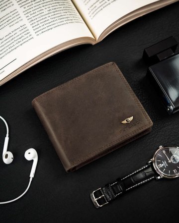 Skórzany portfel męski na dowód rejestracyjny — Peterson