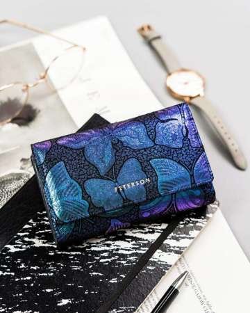 Klasyczny portfel damski skórzany w motyle Peterson