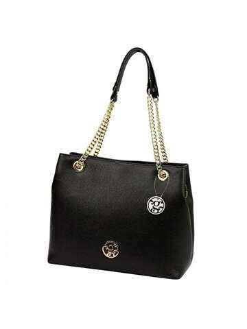 Damska Torebka Skórzana Czarna na Ramię Gregorio 1721 Dollaro A4