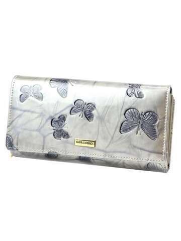 Portfel Damski Skórzany Gregorio BTS-122 Kremowy Duży Poziomy Z Zabezpieczeniem RFID