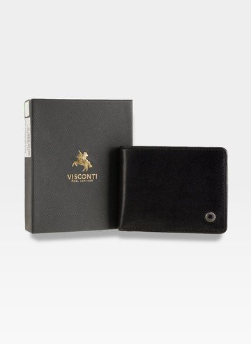 Portfel Męski Etui Cardholder Skórzany Visconti ENZ-78 Czarny RFID