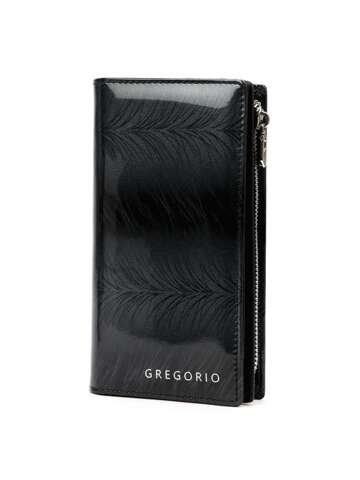 Portfel Damski Gregorio FF-124 Skórzany Czarny z Funkcją RFID Secure