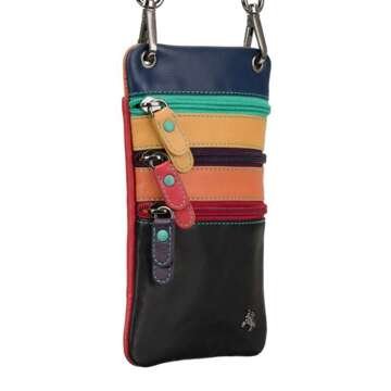 Skórzana Pouch na Podróże Visconti S-4 Multikolor z Trzema Kieszeniami