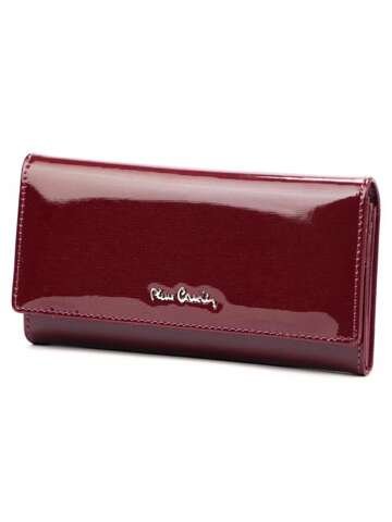 Duży fioletowy portfel damski skórzany z funkcją RFID Pierre Cardin 05 LINE 100