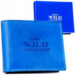Duży skórzany portfel męski bez zapięcia Always Wild
