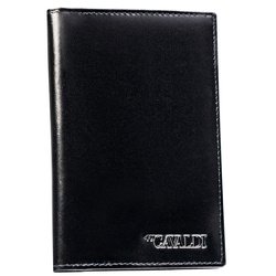 Czarne etui na karty i paszport wykonane ze skóry naturalnej - 4U Cavaldi