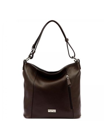 Damska Torebka Skórzana MiaMore 01-045 DOLLARO ciemny brąz