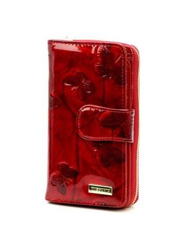 Portfel damski Gregorio BTS-116 skórzany czerwony z funkcją RFID Secure i 18 miejscami na karty