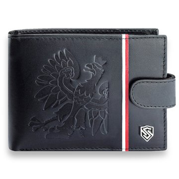 Portfel Męski Skórzany STEVENS Patriotyczny Orzeł Flaga Godło Polska RFID Rozbudowany