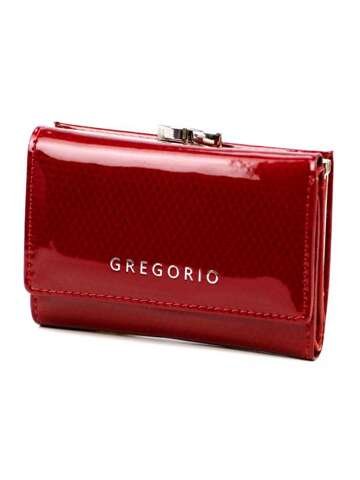 Portfel Damski Gregorio CB-117 Skórzany Czerwony z Zabezpieczeniem RFID