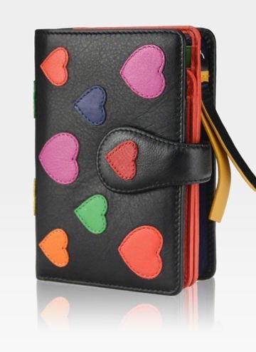 Visconti Portfel Damski W Serduszka Serca LV-4 Czarny