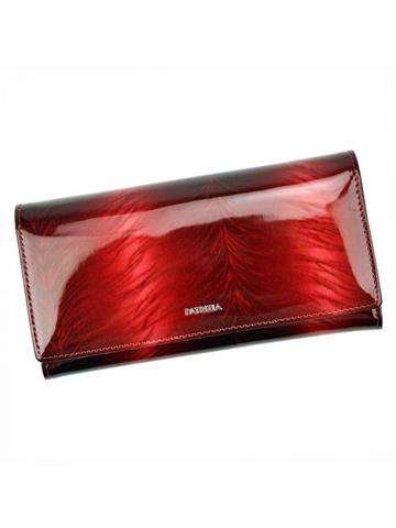 Portfel Damski PATRIZIA FF-100 RFID Skóra Naturalna Czerwony Poziomy Duży