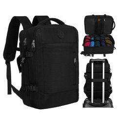 Czarny, podróżny plecak idealny na bagaż podręczny do samolotu - Peterson