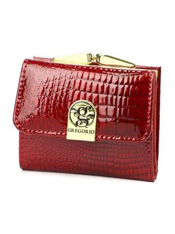 Portfel Damski Skórzany Gregorio GF126 Czerwony z Zabezpieczeniem RFID