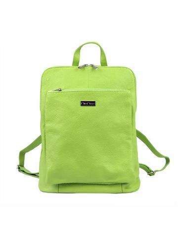 Plecak Damski Skórzany MiaMore Dollaro Pistacjowy A4 z Regulowanymi Ramionami