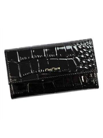 Etui na Telefon iPhone 13 Pro MiaMore Skórzane Czarne Z Złotym Łańcuchem i Paskiem