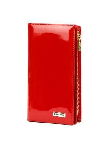Portfel Damski Gregorio LS-124 Skórzany Czerwony z Zabezpieczeniem RFID