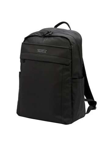 Plecak męski czarny Northampton Polo Club PC3044# duży miejski na szelkach