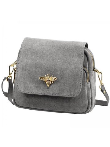 Damska Torebka Skórzana Luka 19-68 Bzzz popiel