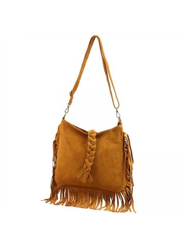 Damska Torebka Skórzana Luka 25-073 camel-1