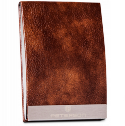 Wizytownik ze skóry ekologicznej Peterson