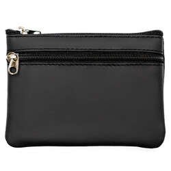 Kluczówka w czarnym kolorze wykonana ze skóry naturalnej