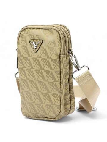 Torebka eko beżowa Sergio Valentini 7174# na ramię z dopinanym paskiem