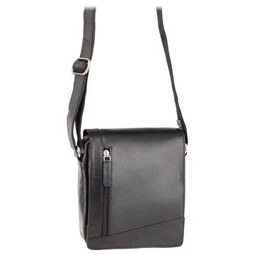 Visconti Męska Torebka Listonoszka Skórzana Naturalna Czarna S7