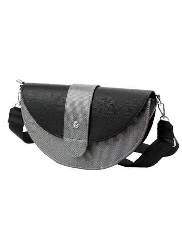 Damska torebka eko czarna Gregorio SPP334 SHINY HOLO na ramię crossbody