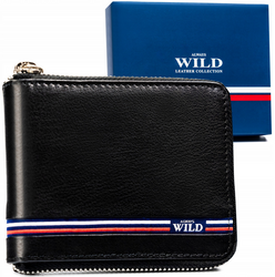 Skórzany portfel męski na zamek Always Wild