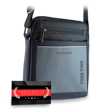 Pierre Cardin 2051 ALAN09 czarna popiel saszetka męska na ramię casual Certyfikat