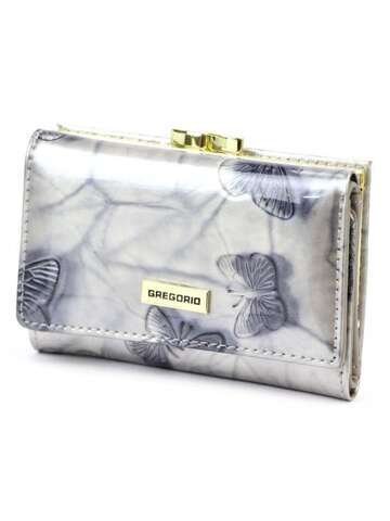 Portfel Damski Gregorio BTS-117 Skórzany Kremowy z Złotymi Okuciami i Funkcją RFID Secure