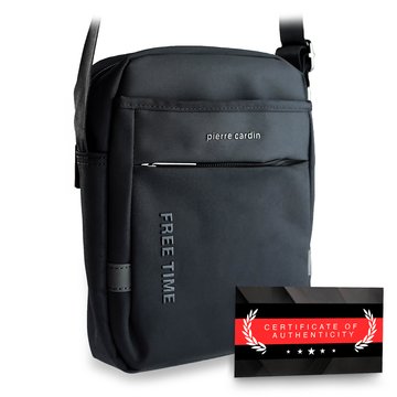 Pierre Cardin 1701 ALAN09 czarna saszetka męska na ramię casual  Certyfikat