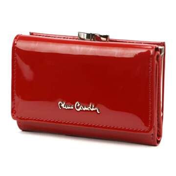 Portfel Damski Pierre Cardin 07 SHINY 117 Czerwony Skóra Naturalna Lakierowana