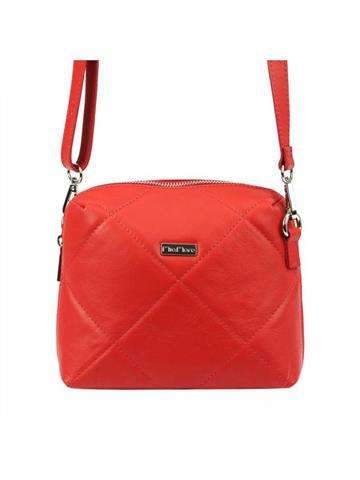 Torebka Skórzana MiaMore Czerwona Listonoszka Pikowana Naturalna Skóra 01-003