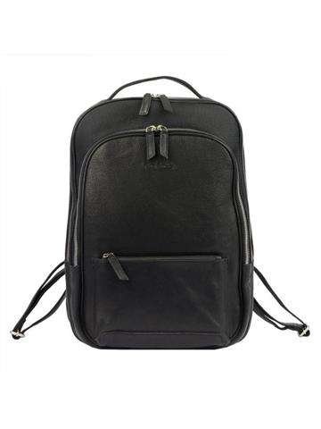 Skórzany plecak A4 czarny męski Pierre Cardin YS12 28010 na ramię