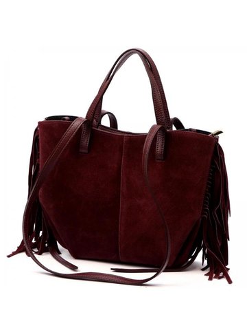 Damska Torebka Skórzana Luka 26-065 bordo