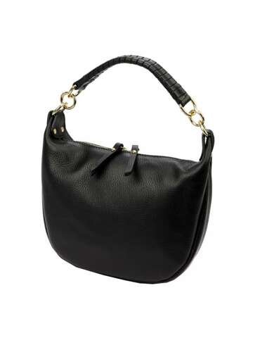 Torebka Damska Skórzana Luka 24-030 DOLLARO Czarna Listonoszka z Dopinanym Paskiem