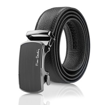 Pasek Skórzany Męski Automatyczny PIERRE CARDIN Czarny Metalowa Klamra Automatyczna