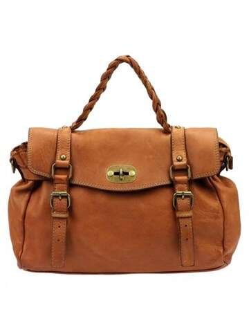 Damska Torebka Skórzana Brązowa VS 028 Średnia Na Ramię Crossbody