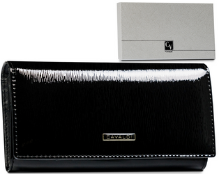 Duży portfel damski ze skóry naturalnej na zatrzask 4U Cavaldi