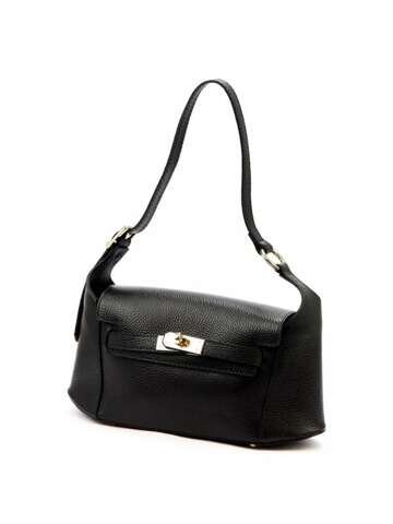 Damska Torebka Skórzana Czarna Na Ramię Luka 24-044 Dollaro