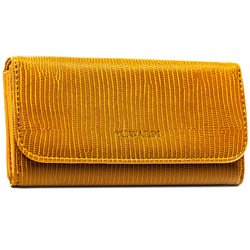 Duży, brązowy portfel damski ze skóry ekologicznej - 4U Cavaldi