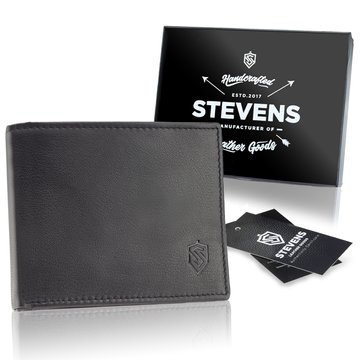 Portfel Męski STEVENS Skórzany Classic Czarny