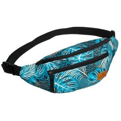 Saszetka damska z poliestru w roślinny wzór - Rovicky