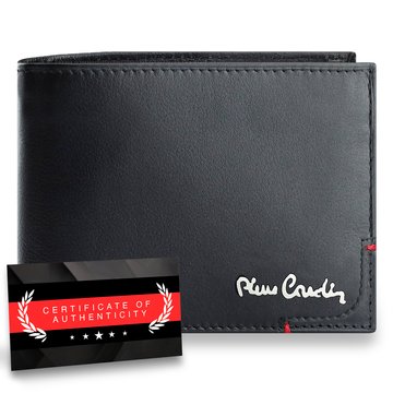 Portfel Męski Pierre Cardin Skóra Naturalna Czarny RFID Secure Poziomy Certyfikat
