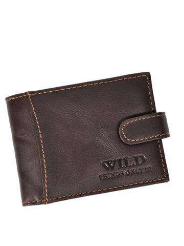 Wizytownik Męski Wild Rzeczy Tylko 5514 Skóra Naturalna Ciemnobrązowy Etui na Karty