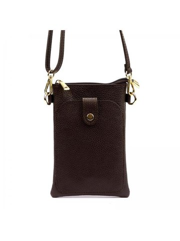 Damska Torebka Skórzana Luka 20-070 ciemny brąz