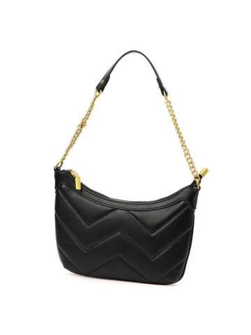 Damska Torebka Skórzana Czarna na Ramię JUICE 2508